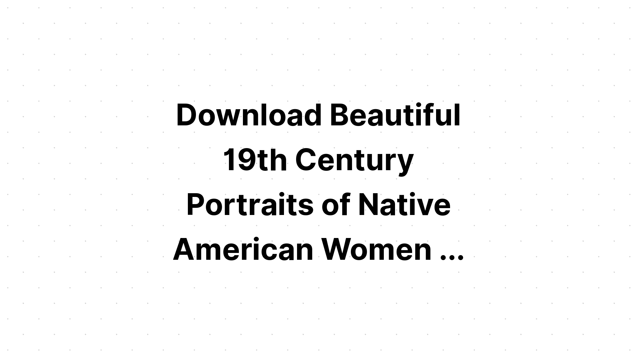 Download Native American Woman? SVG File